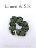 Linnen &amp; Silk 100% Hoogwaardig Linnen Casual Scrunchie 3.5CM M - Forest Groen