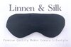 Linnen &amp; Silk 100% Hoogwaardig Linnen Blinddoek Slaapoogmasker - Phantom Zwart