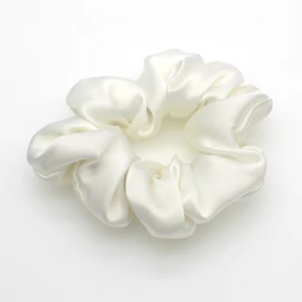 Linnen &amp; Silk 19 Momme Silk Casual Scrunchie 3.5CM M - Satin Cream