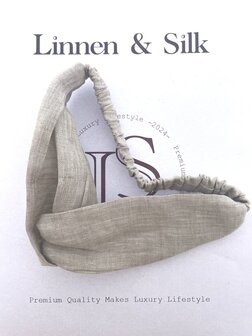 Linnen &amp; Silk 100% Hoogwaardig Linnen &quot;Cherish Your Hair&quot; Kuisstijl Haarband - Original Linnen