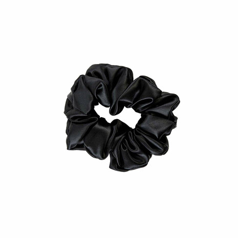 ilks Silk Scrunchie Groot - Zwart