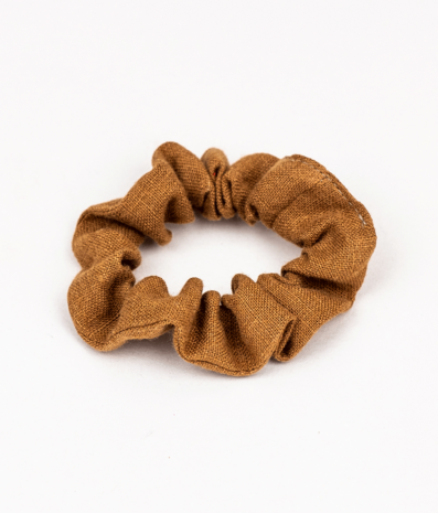 Obumi Linnen Scrunchie - Cinnamon