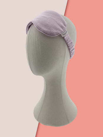 Linnen & Silk 100% Hoogwaardig Linnen Blinddoek Slaapoogmasker - Baby Pink