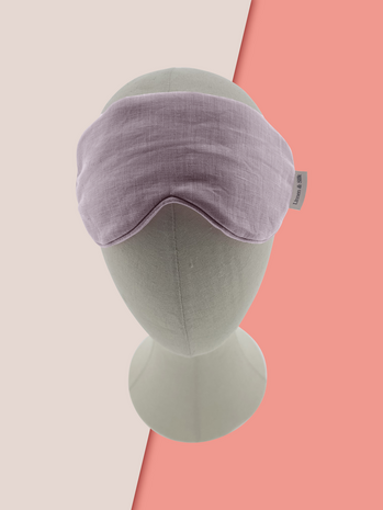 Linnen & Silk 100% Hoogwaardig Linnen Blinddoek Slaapoogmasker - Baby Pink
