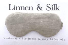 Linnen & Silk 100% Hoogwaardig Linnen Blinddoek Slaapoogmasker - Original Linnen