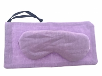 Linnen & Silk 100% Hoogwaardig Linnen Blinddoek Slaapoogmasker - Macaron Purple - Paars