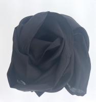 Linnen & Silk 100% Hoogwaardig Linnen Multifunctionele Sjaal - Phantom Black - Zwart