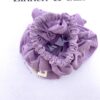 Linnen & Silk 100% Hoogwaardig Linnen Casual Scrunchie 3.5CM M - Macaron Paars
