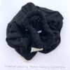 Linnen & Silk 100% Hoogwaardig Linnen Casual Scrunchie 3.5CM M - Phantom Zwart
