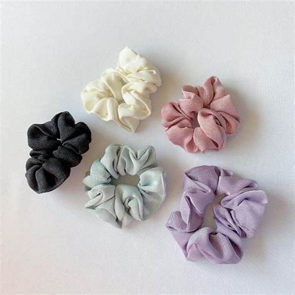 Linnen & Silk 100% Hoogwaardig Linnen Petit Scrunchie 1CM S - Phantom Zwart